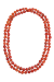 Les bijoux Jacaranda en graines naturelles : Collier modÃ¨le MALA ORMOSIA Orange 1