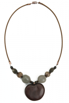 #CENTPGR - Collier modÃ¨le PETIT ENTADA Gris 