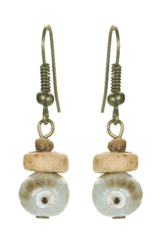 Bijou en graines naturelles : Boucles d'oreilles modÃ¨le JOB 0