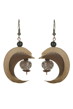 #BOLPAC1 - Boucles d'oreilles modÃ¨le LUNE MarbrÃ© 