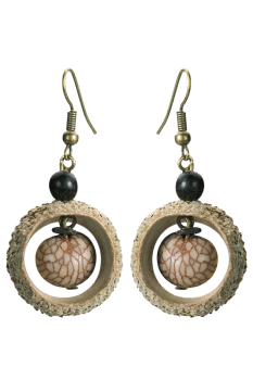 #BOCGPA1 - Boucles d'oreilles modÃ¨le CUPULE MarbrÃ©