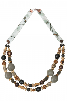#CDOUMIG - Collier modÃ¨le DOUBLE MIX GRIS