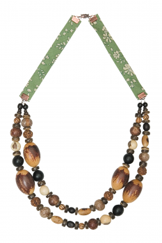 #CDOUMIM - Collier modÃ¨le DOUBLE MIX MARRON