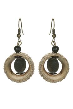 #BOCGZA1 - Boucles d'oreilles modÃ¨le CUPULE Gris