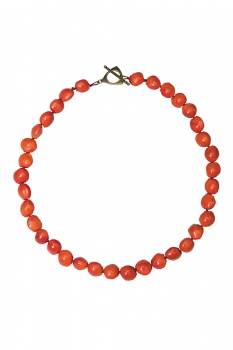 #CRCCACO - Collier modÃ¨le RAS DE COU ORMOSIA ORANGE