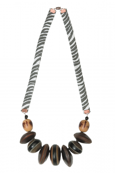 Bijou en graines naturelles : Collier modÃ¨le MUCUNA ZEBRE 0