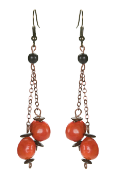 #BOCCOR1 - Boucles d'oreilles modÃ¨le PENDANT Orange