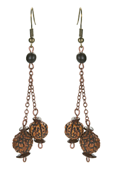 #BOCSHI1 - Boucles d'oreilles modÃ¨le PENDANT  Caramel