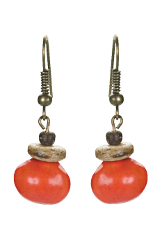 #BOSCOR1 - Boucles d'oreilles modÃ¨le CACONNIER Orange